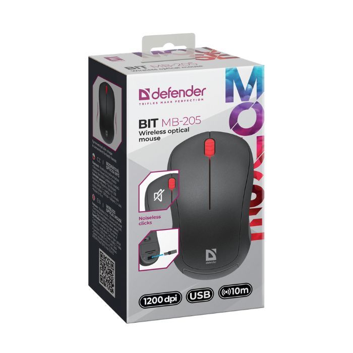 Мышка Defender Bit MB-205 Silent Wireless Black (52205) изображение 5