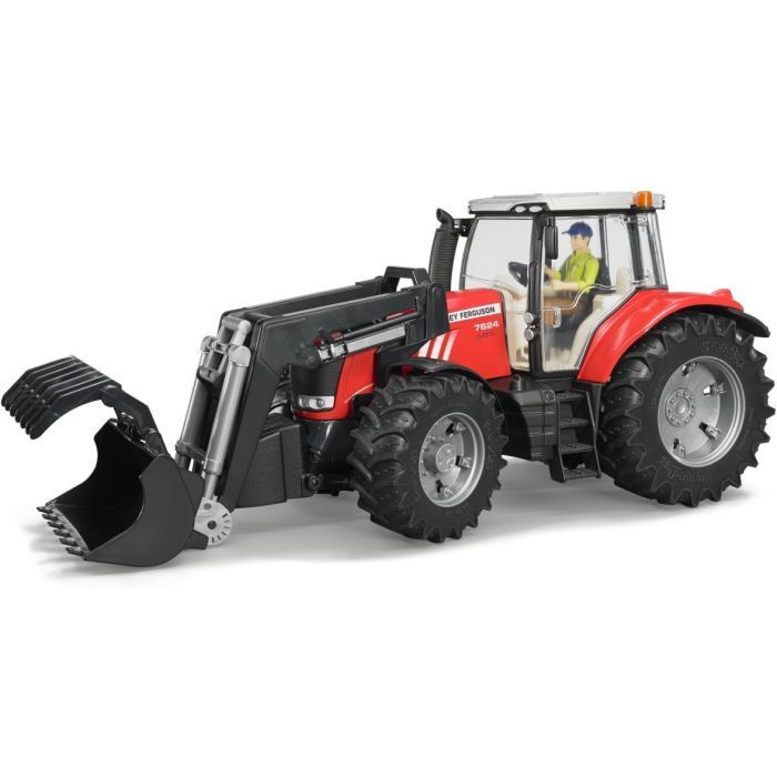 Спецтехника Bruder Massey Ferguson 7624 с передним погрузчиком 1:16 (03047) изображение 8