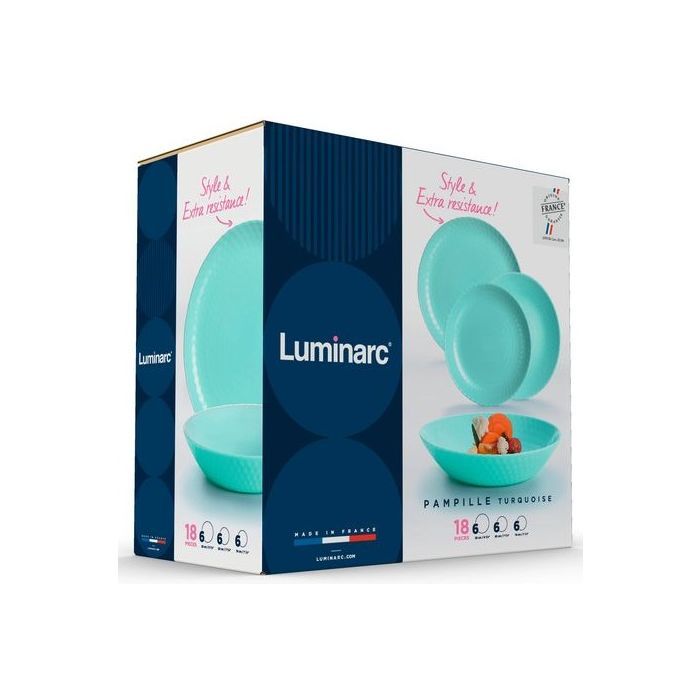 Столовий сервіз Luminarc Pampille Бірюзовий 18 предметів (Q6154) зображення 4