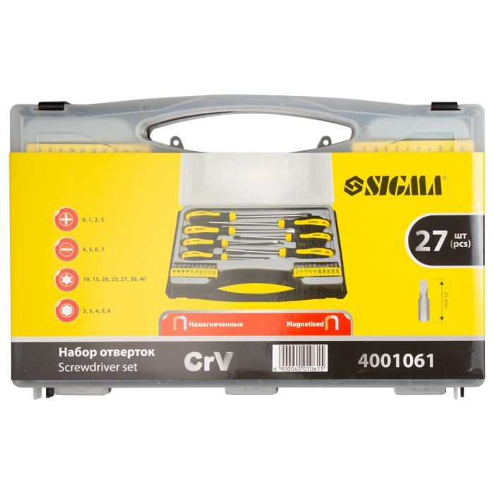 Набор отверток Sigma c битами 27шт CrV (кейс) (4001061) изображение 7