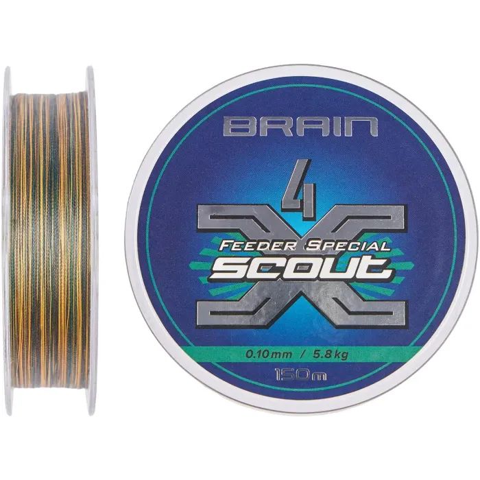 Шнур Brain Scout 4X 150m (camo) 0.128mm 7.2kg (1858.54.81) изображение 2