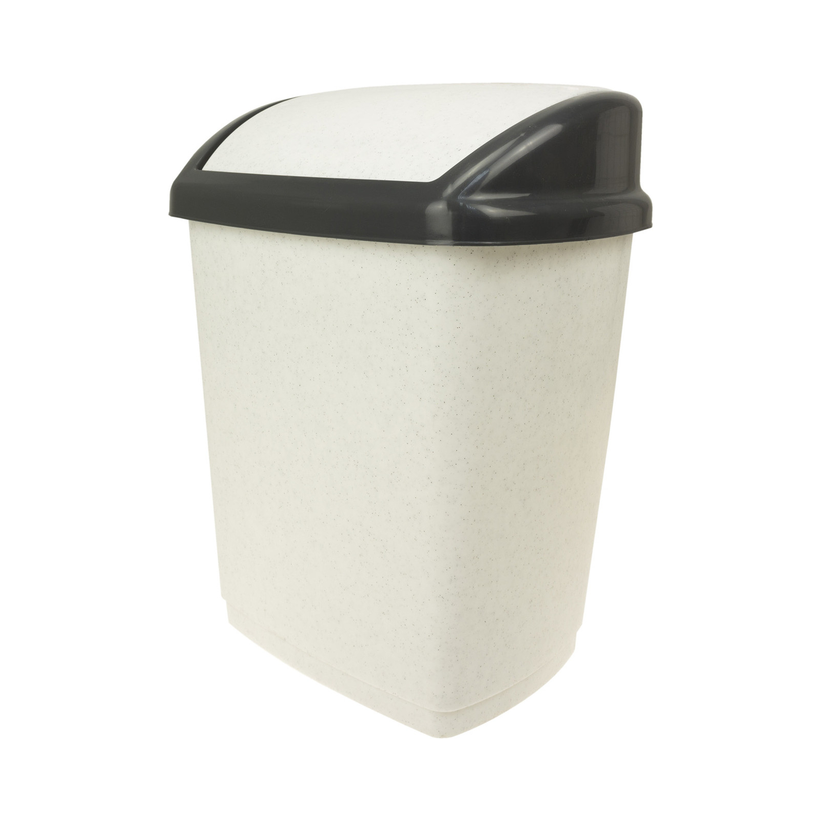 Контейнер для мусора Горизонт Домик Белый мрамор 5 л (гор-02035/білий мармур)