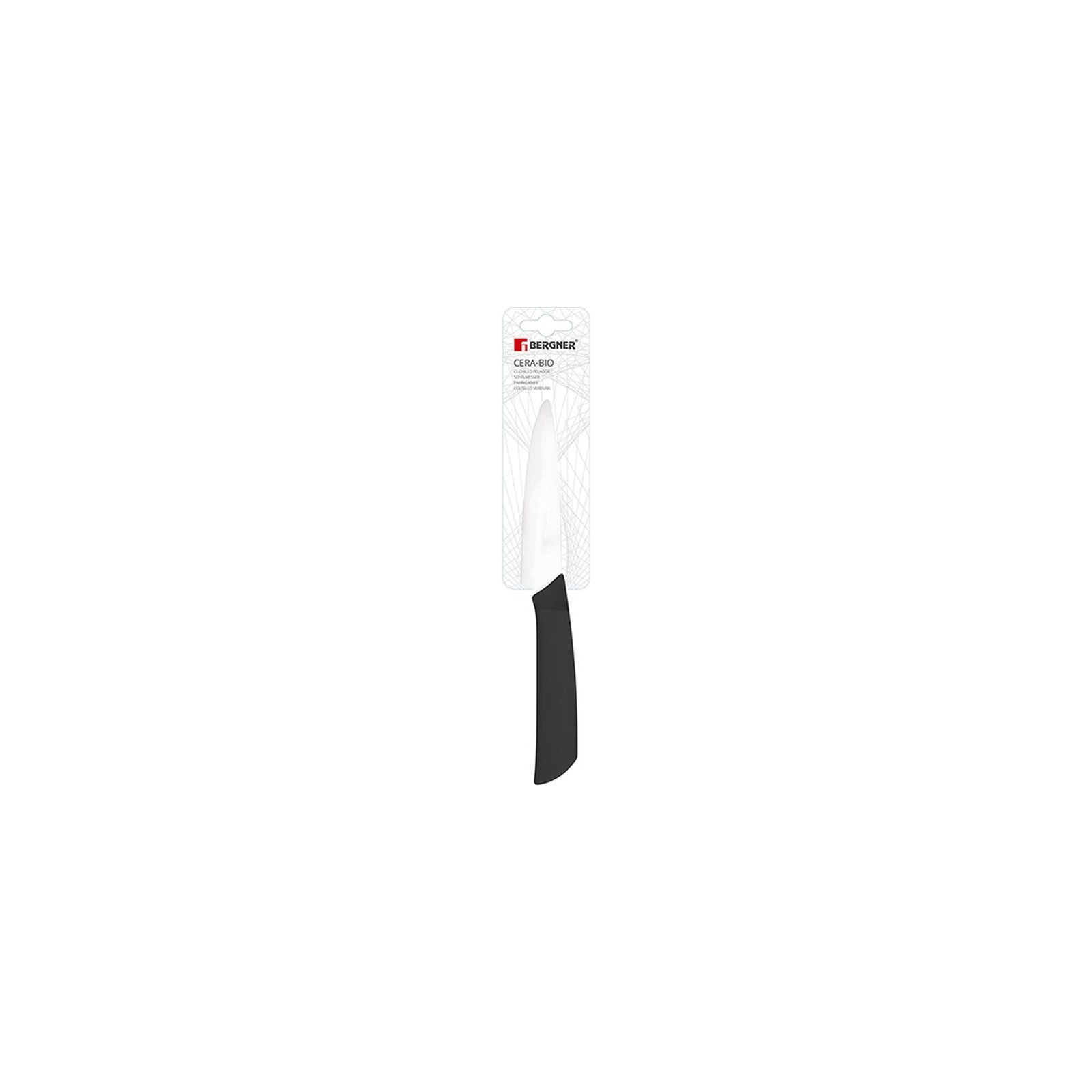 Кухонный нож Bergner Cera-bio для чищення 9 см (BG-39511-BK)