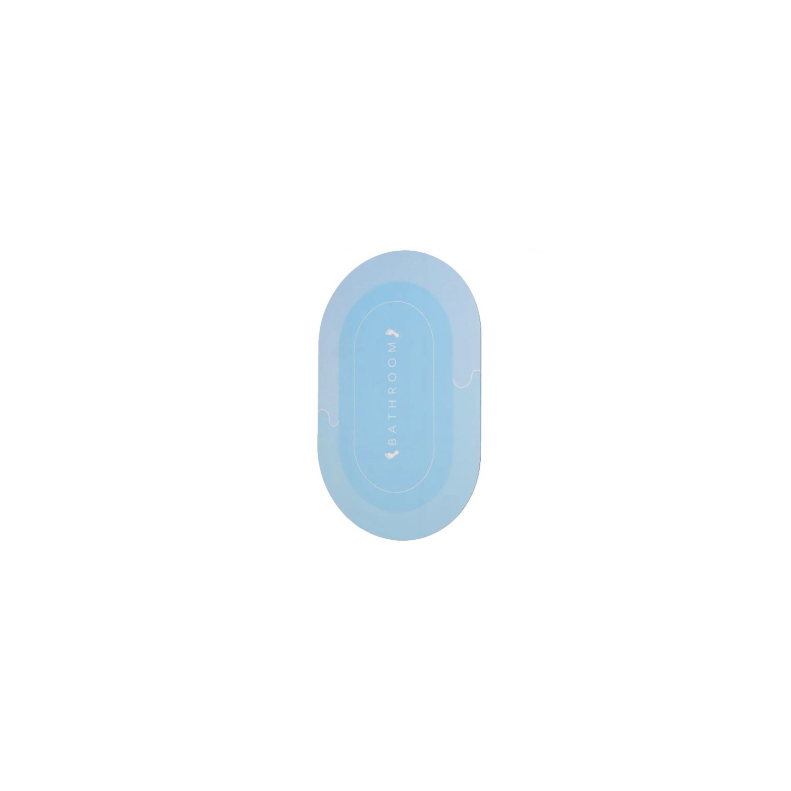 Коврик для ванной Stenson суперпоглощающий 50 х 80 см овальный светло-синий (R30940 l.blue) изображение 2
