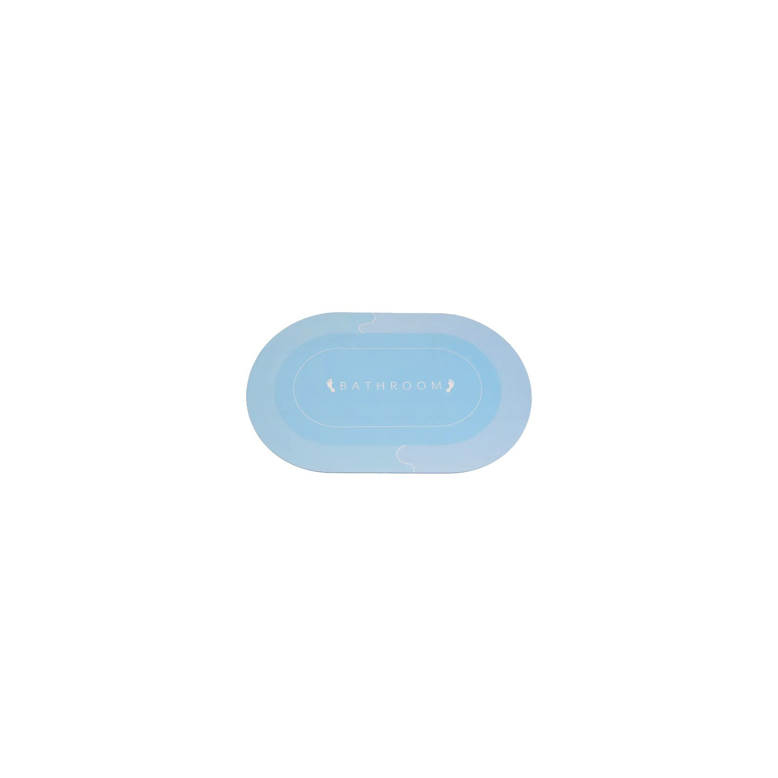 Коврик для ванной Stenson суперпоглощающий 50 х 80 см овальный светло-серый-серый (R30940 l.grey-grey) изображение 3