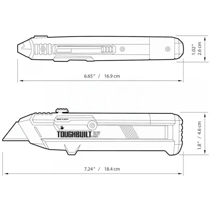Нож монтажный ToughBuilt Reload універсальний, 5+5 лез (TB-H4S2-03) изображение 8