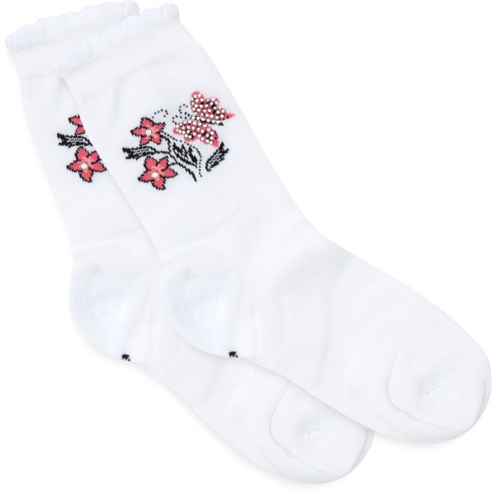 Носки детские BNM с цветочками (M0C0102-0812-9G-white) изображение 2