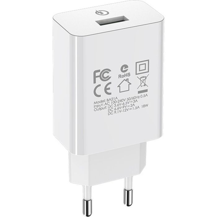 Зарядное устройство BOROFONE BA21A White (BA21AW) изображение 3