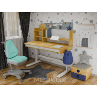 Парта з кріслом Mealux Timberdesk L (парта+кресло+тумба) (BD-690 L+ box BD 920-2 BL+Y-110 TG) зображення 2