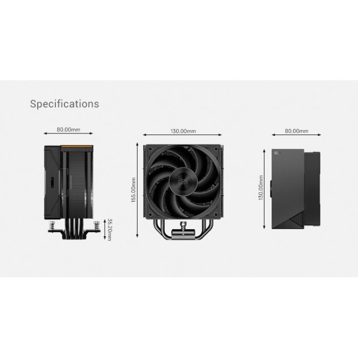 Кулер для процессора PcCooler RZ400 V2 BK изображение 11