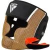 Боксерский шлем RDX Aura Plus T-17 Black Golden S (HGR-T17BGL-S+)