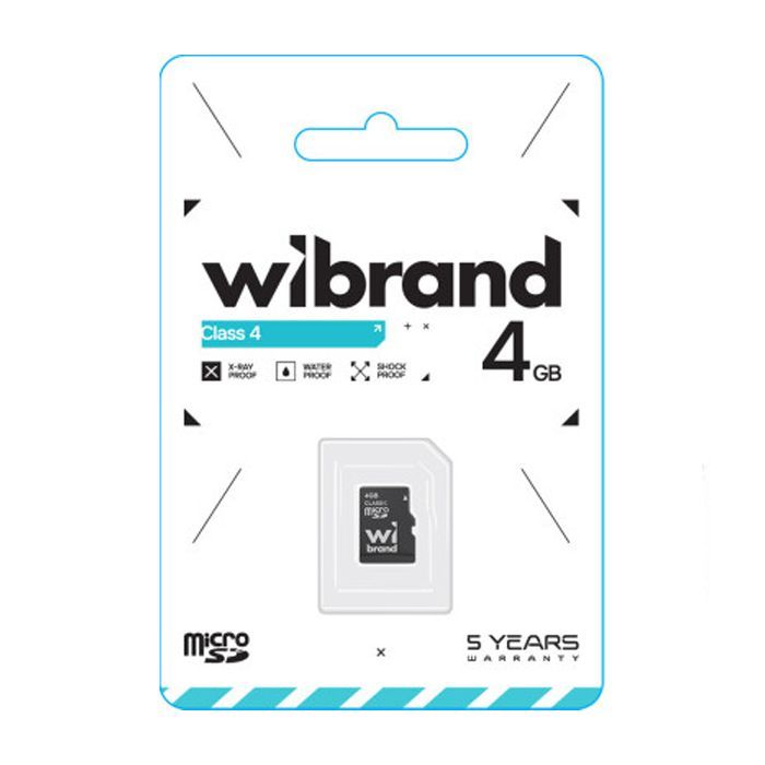 Карта пам'яті Wibrand 4GB mictoSD class 4 (WICDC4/4GB) зображення 2