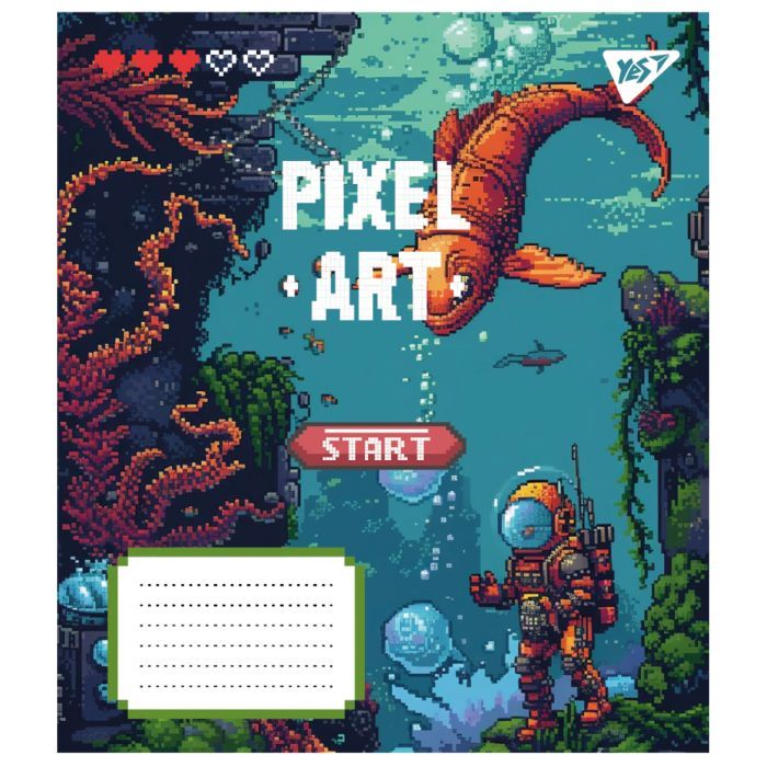 Зошит Yes Pixel art 12 аркушів коса лінія (767212) зображення 6