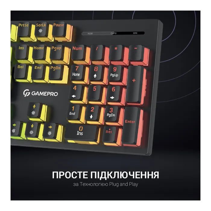 Клавиатура GamePro MK85B Blue Switch RGB USB Black (MK85B) изображение 7