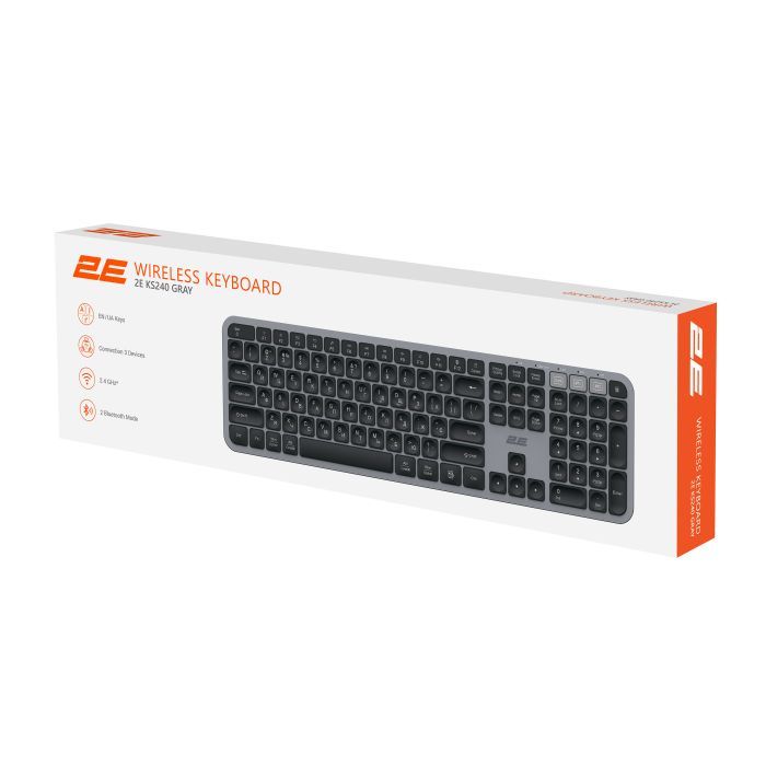 Клавиатура 2E KS240 Wireless USB/Bluetooth UA Grey (2E-KS240WG_UA) изображение 11