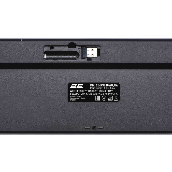 Клавиатура 2E KS240 Wireless USB/Bluetooth UA Grey (2E-KS240WG_UA) изображение 3
