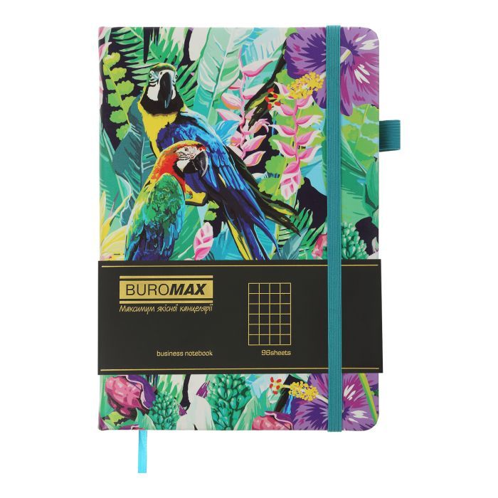 Книга записная Buromax EXOTIC А5 96 листов клеточка, бирюзовый (BM.295124-06) изображение 2