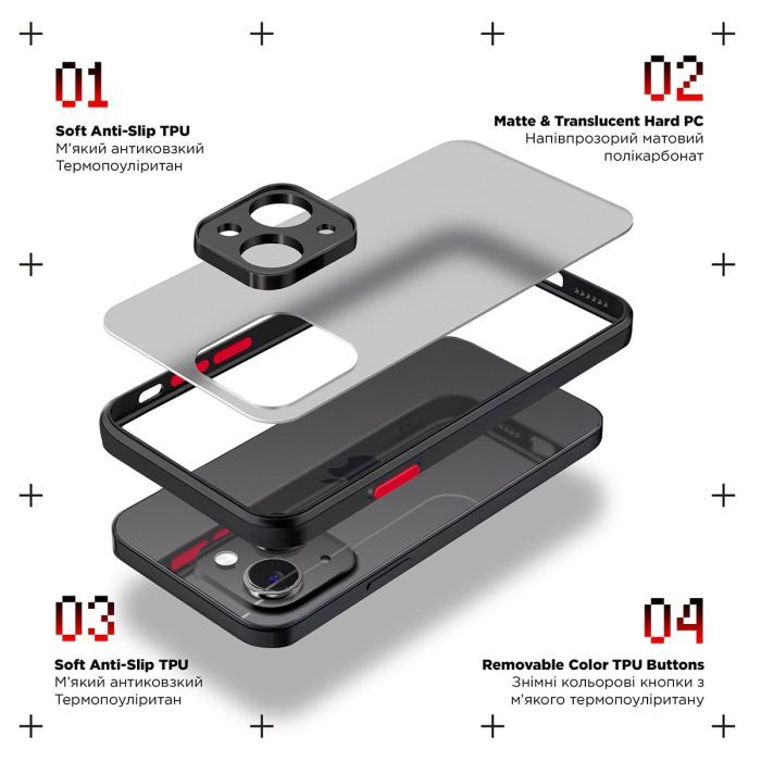 Чехол для мобильного телефона Armorstandart Frosted Matte Realme C65 4G Black (ARM77885) изображение 2