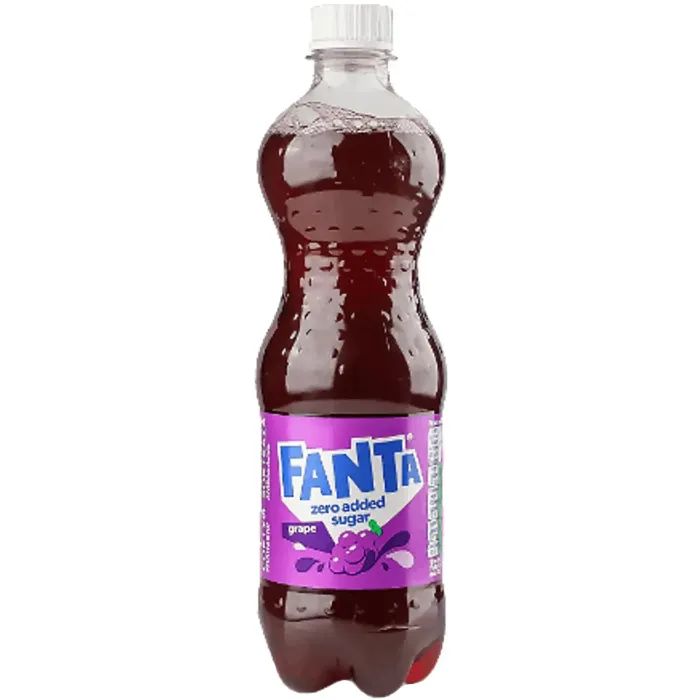 Напиток Fanta Zero Sugar Безалкогольный сильногазированный сокосодержащий Виноград 500 мл (5449000265197)