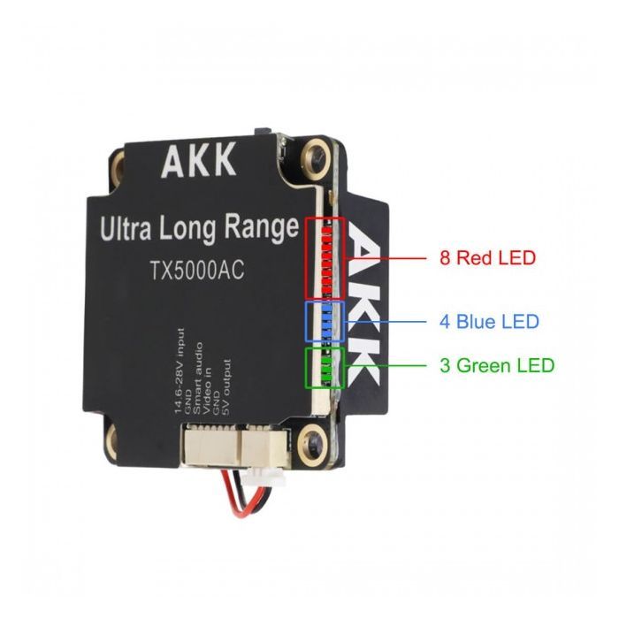 Відеопередавач (VTX) AKK Ultra Long Range 5W 4.9G-6G 96CH (TX5000AC) зображення 7