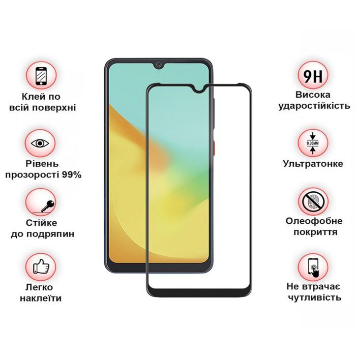 Скло захисне BeCover ZTE Blade A35/A55 Black (712313) зображення 3