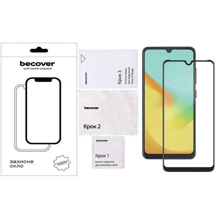 Скло захисне BeCover ZTE Blade A35/A55 Black (712313) зображення 4