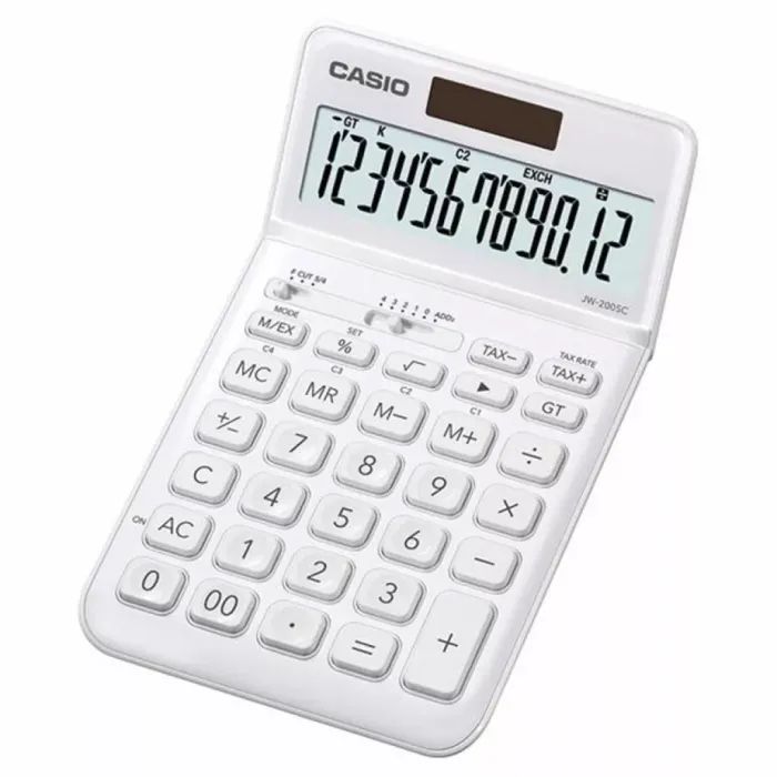 Калькулятор Casio JW-200SC-WE-W-E, білий (CALC-CAS-JW-200SC-WE) зображення 3