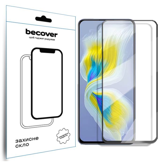 Стекло защитное BeCover Infinix Smart 9 (X6532) Black (712347)