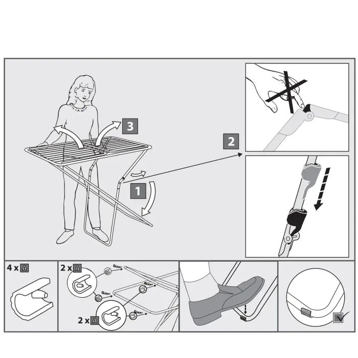 Сушилка для белья Casa Si Kolibri 18m Silver Напольная (CS42191C06) (DAS302393) изображение 3