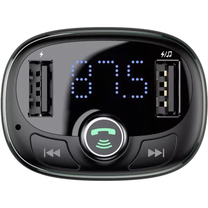 FM модулятор Baseus FM Launcher S-09 2.4 A 2 USB (CCMT000301) изображение 3