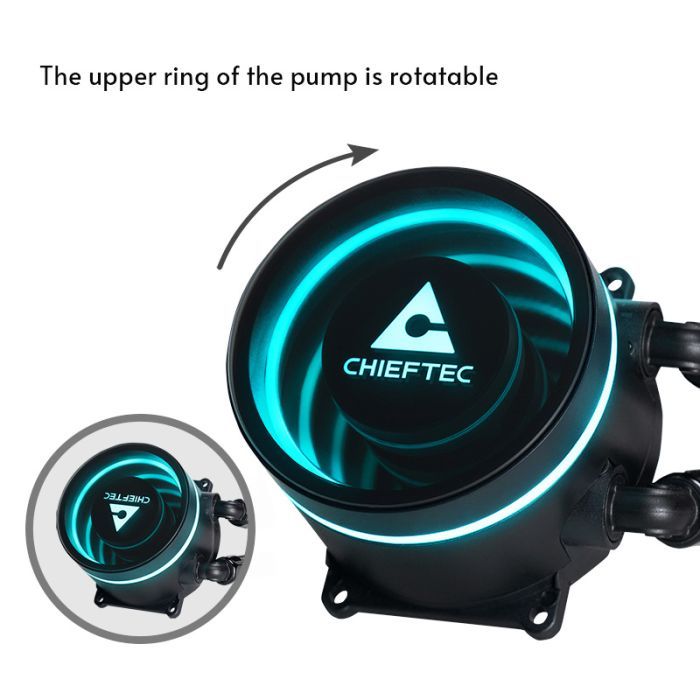 Система жидкостного охлаждения Chieftec Iceberg 360 DARK (CLC-360-BLK) изображение 10