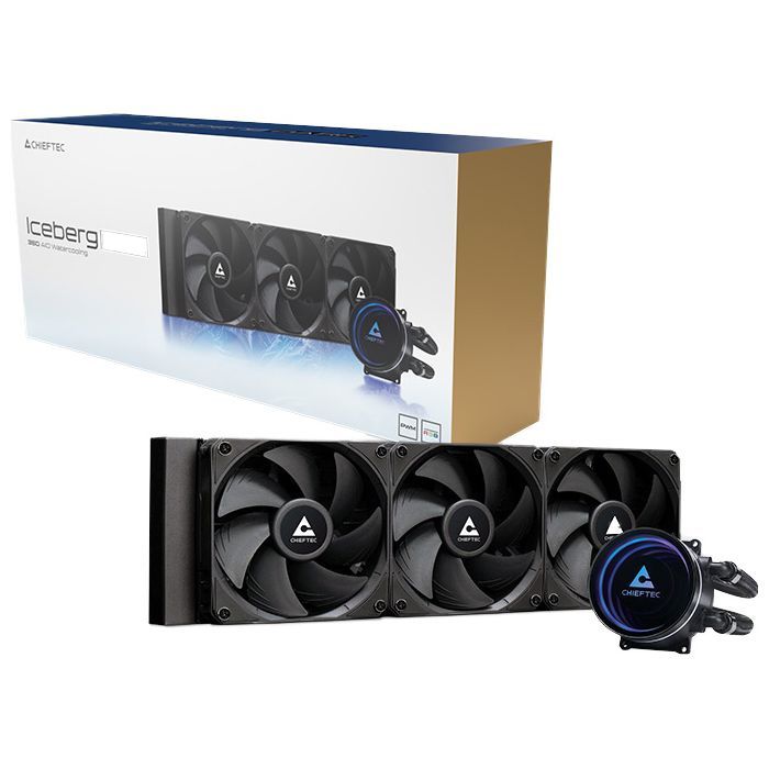 Система жидкостного охлаждения Chieftec Iceberg 360 DARK (CLC-360-BLK) изображение 7