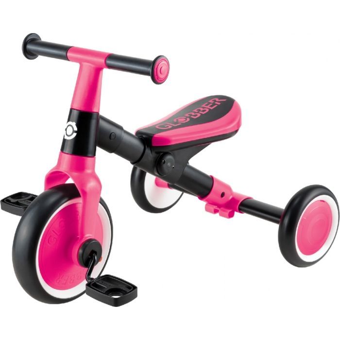 Детский велосипед Globber Learning Trike 2 в 1, фуксия (735-110)