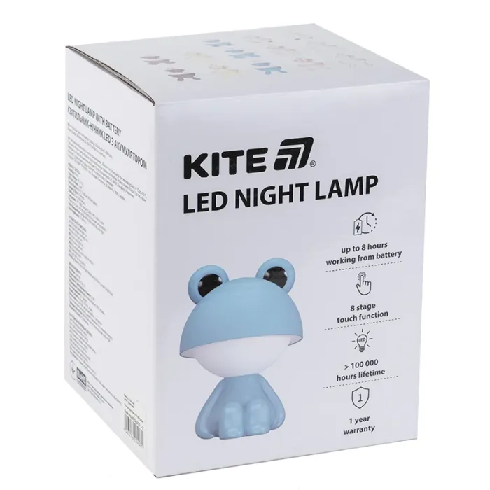 Нічник Kite Світильник LED з акумулятором Cute Froggy, білий (K25-316-3-1) зображення 3