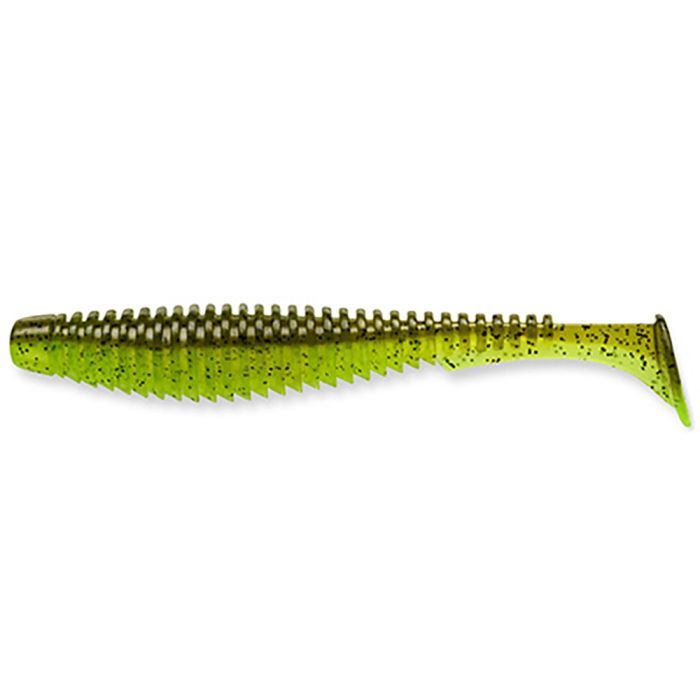Силікон рибальський FishUP U-Shad 3" 204 - Green Pumpkin/Chartreuse (9шт/уп) (1864.15.15)