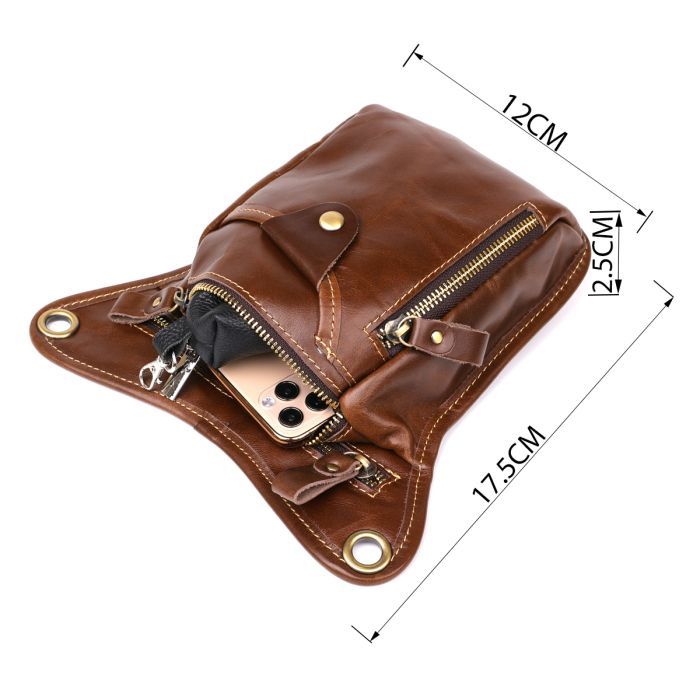 Сумка Vintage Поясная Коричневая (20014) изображение 4