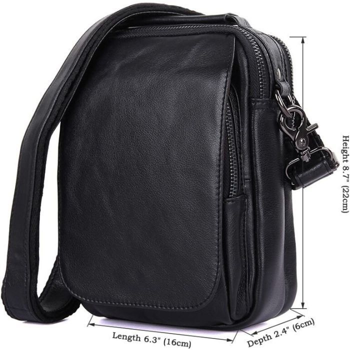 Сумка Vintage Чорна (14451) зображення 6