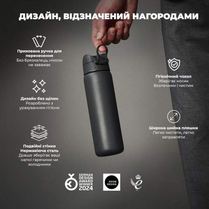 Пляшка для води ION8 OneTouch Vacuum Insulated 500 мл Blue (I8TS500BLU) зображення 4
