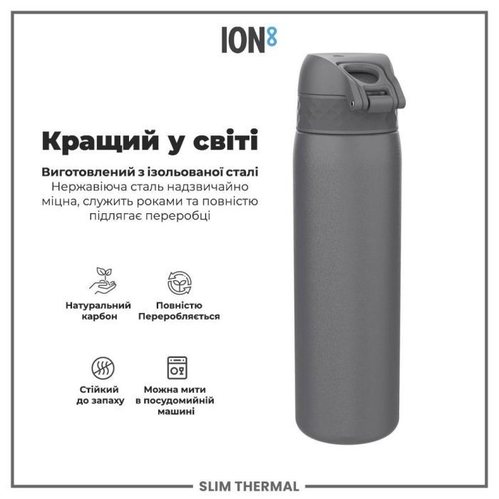 Пляшка для води ION8 OneTouch Vacuum Insulated 500 мл Blue (I8TS500BLU) зображення 6