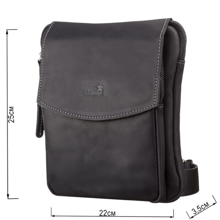 Сумка Shvigel Кожаная Черная (11092) изображение 3