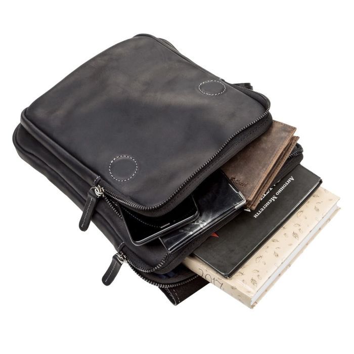 Сумка Shvigel Кожаная Черная (11092) изображение 5