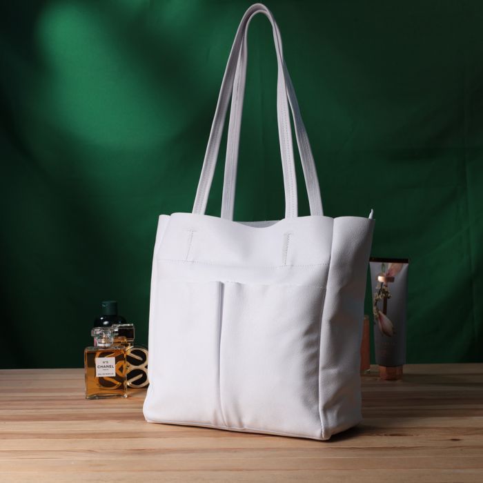 Сумка Shvigel Шоппер из натуральной кожи Белая (22844) изображение 10