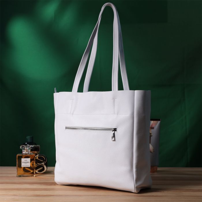 Сумка Shvigel Шоппер из натуральной кожи Белая (22844) изображение 11