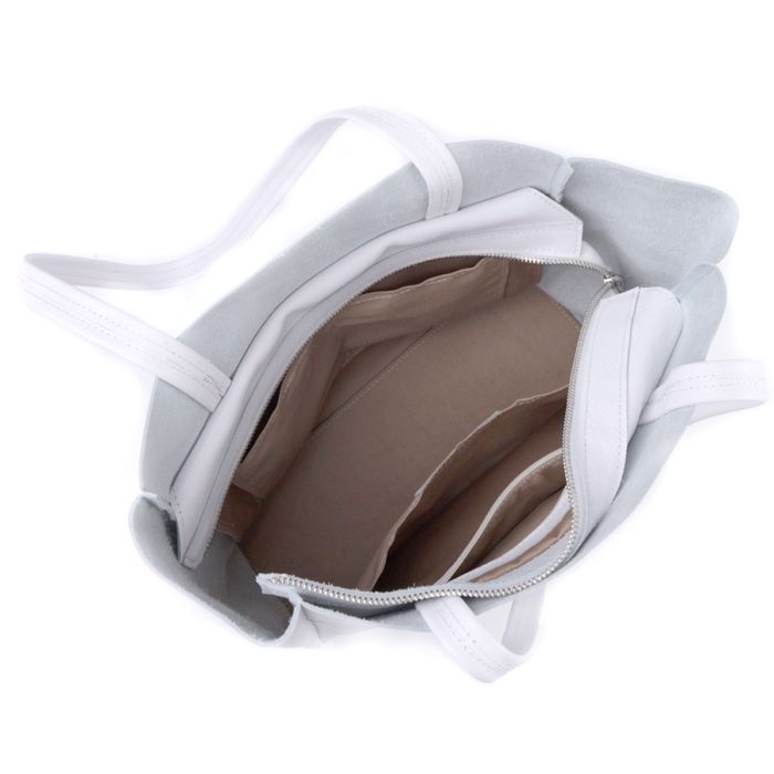 Сумка Shvigel Шоппер из натуральной кожи Белая (22844) изображение 6