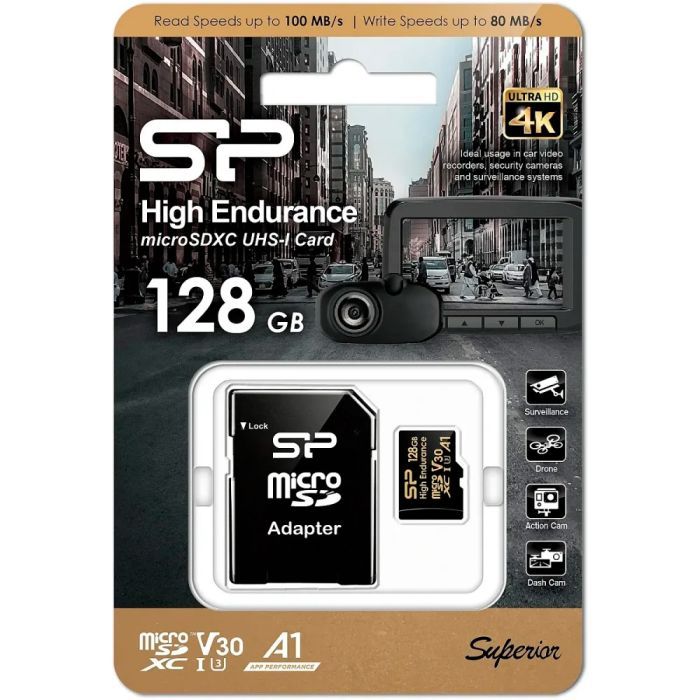 Карта пам'яті Silicon Power 128GB microSDXC class 10 UHS-I U3 V30 A1 High Endurance (SP128GBSTXDV3V1HSP) зображення 3