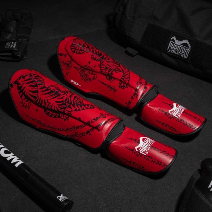 Защита голени и стопы Phantom Muay Thai Red S/M (PHSG2678-SM) изображение 5