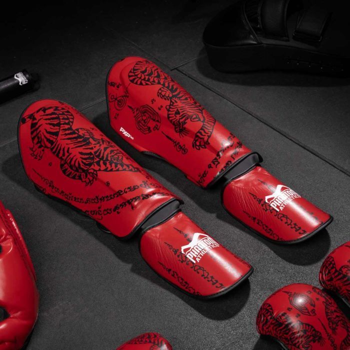 Защита голени и стопы Phantom Muay Thai Red S/M (PHSG2678-SM) изображение 6