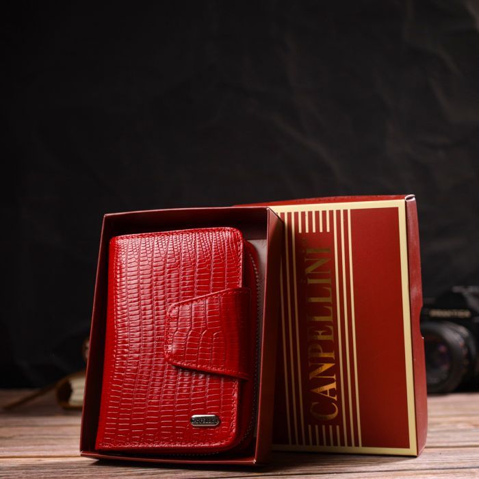 Портмоне Canpellini З натуральної шкіри Червоне (21731) зображення 12