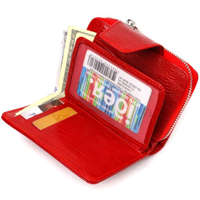 Портмоне Canpellini З натуральної шкіри Червоне (21731) зображення 6