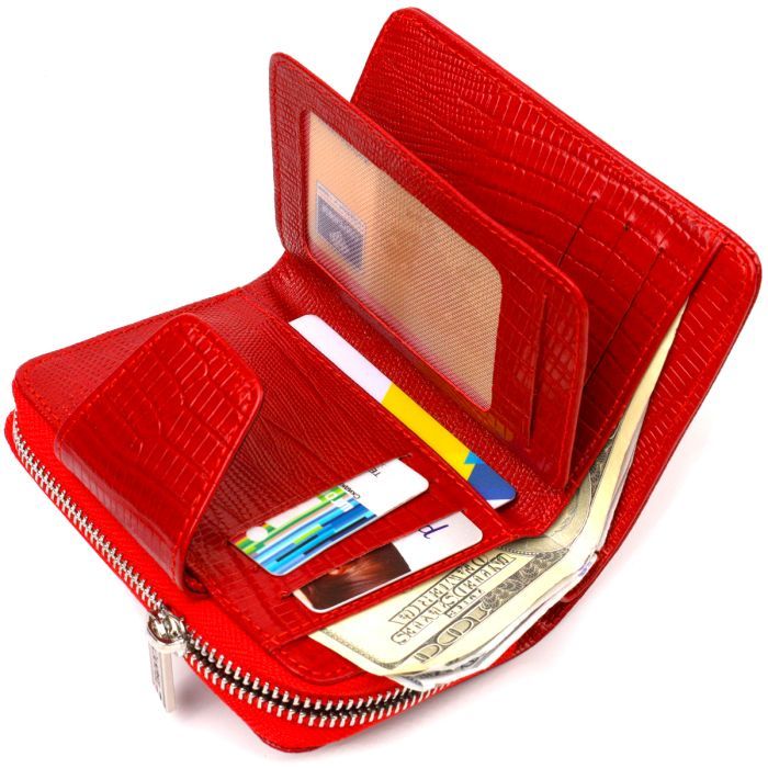 Портмоне Canpellini З натуральної шкіри Червоне (21731) зображення 7